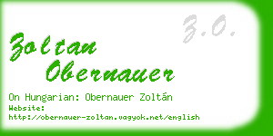 zoltan obernauer business card