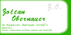 zoltan obernauer business card